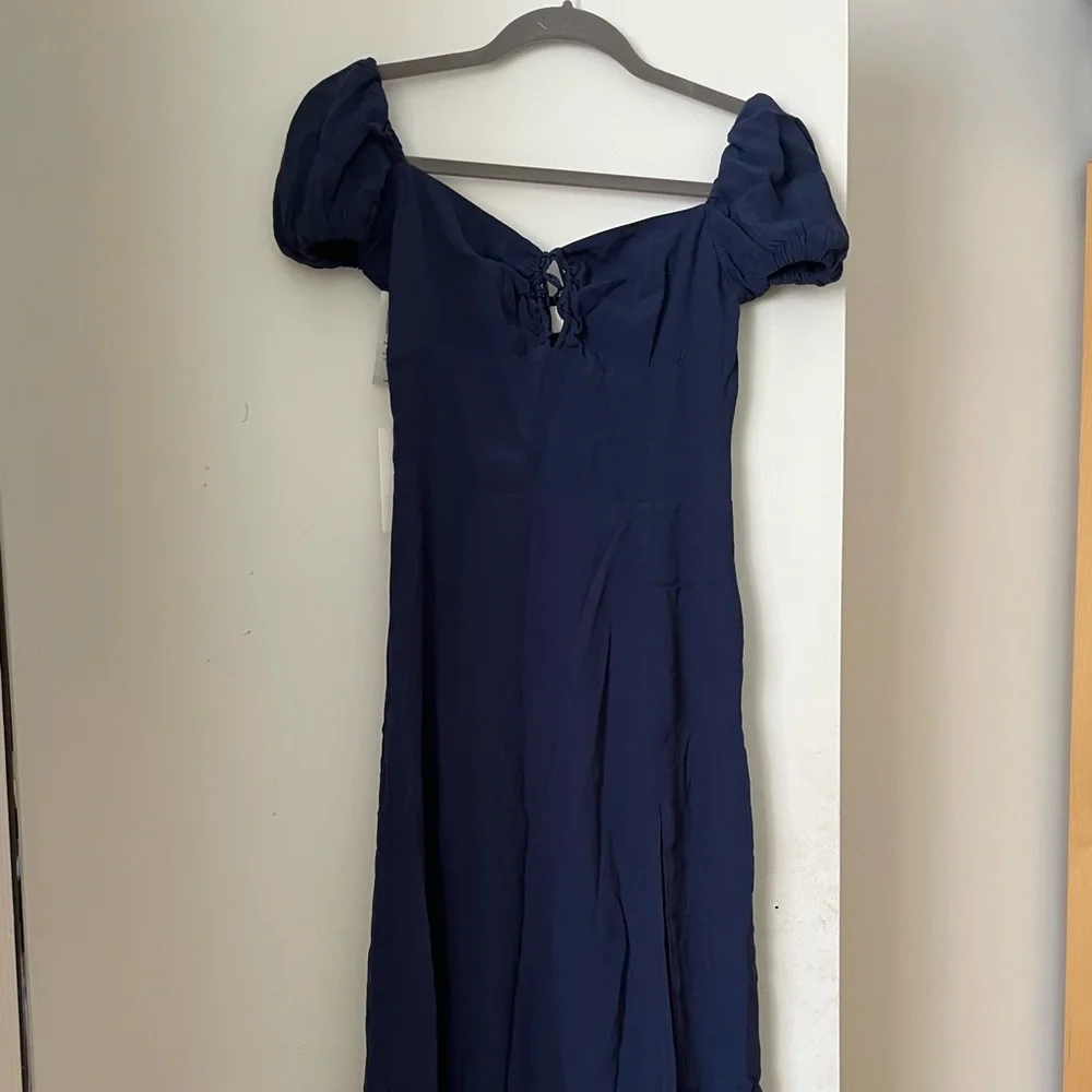 Aritzia Wilfred Pandora Dress Navy size 0 NWT - Picture 5 of 7